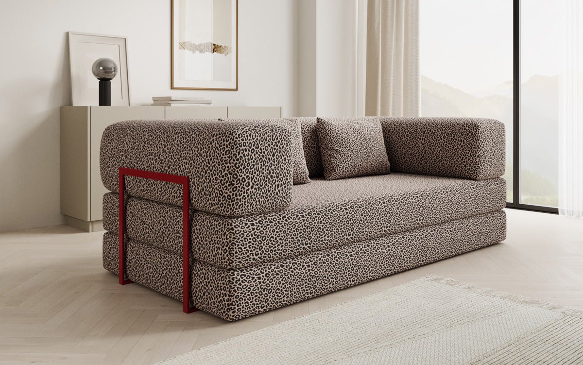 Designer Sofa Lazy 3 Sitzer im Wildmuster