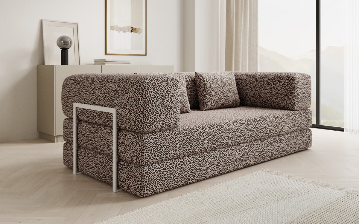 Designer Sofa Lazy 3 Sitzer im Wildmuster
