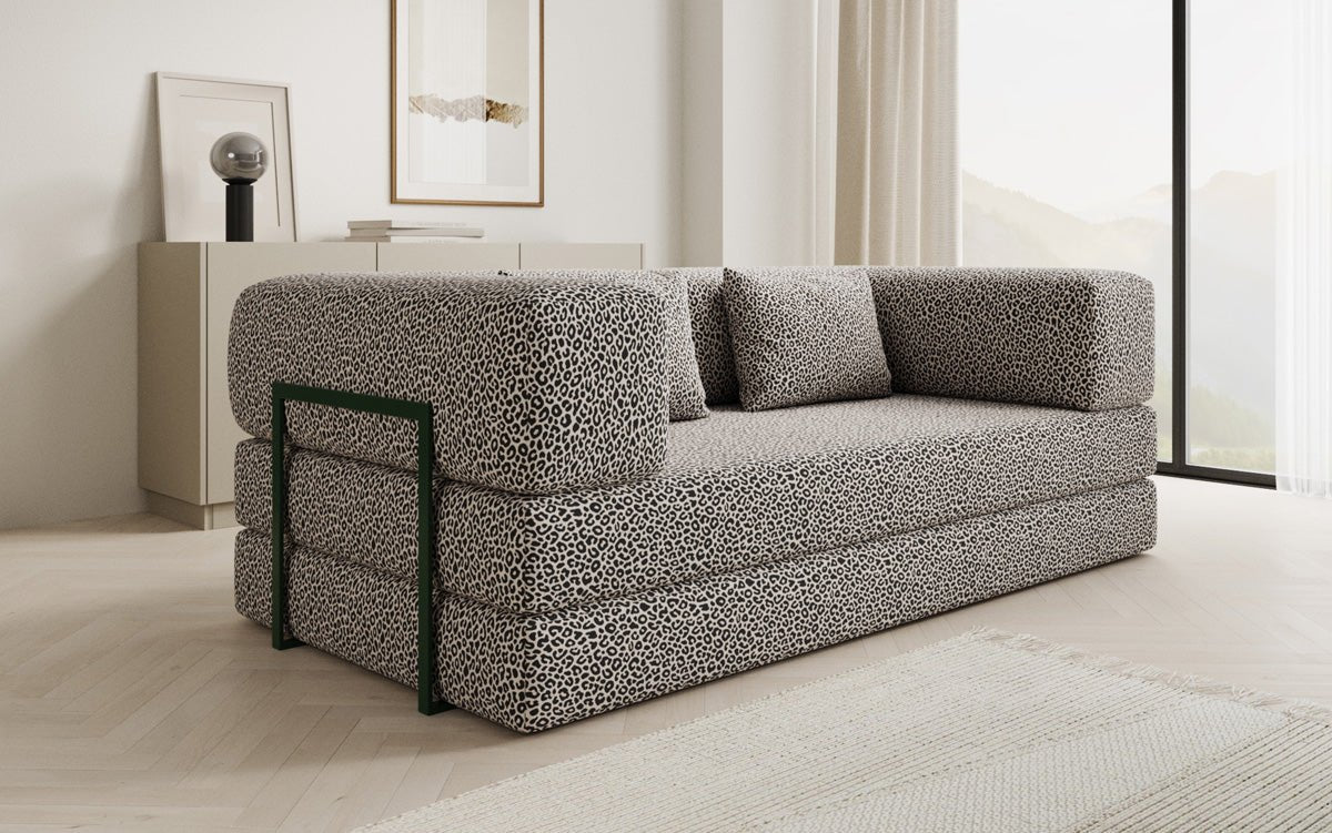 Designer Sofa Lazy 3 Sitzer im Wildmuster