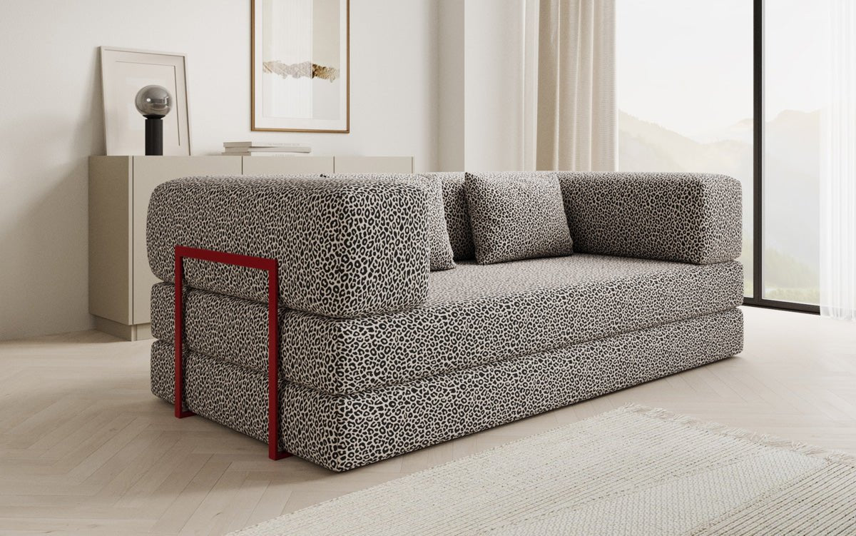 Designer Sofa Lazy 3 Sitzer im Wildmuster
