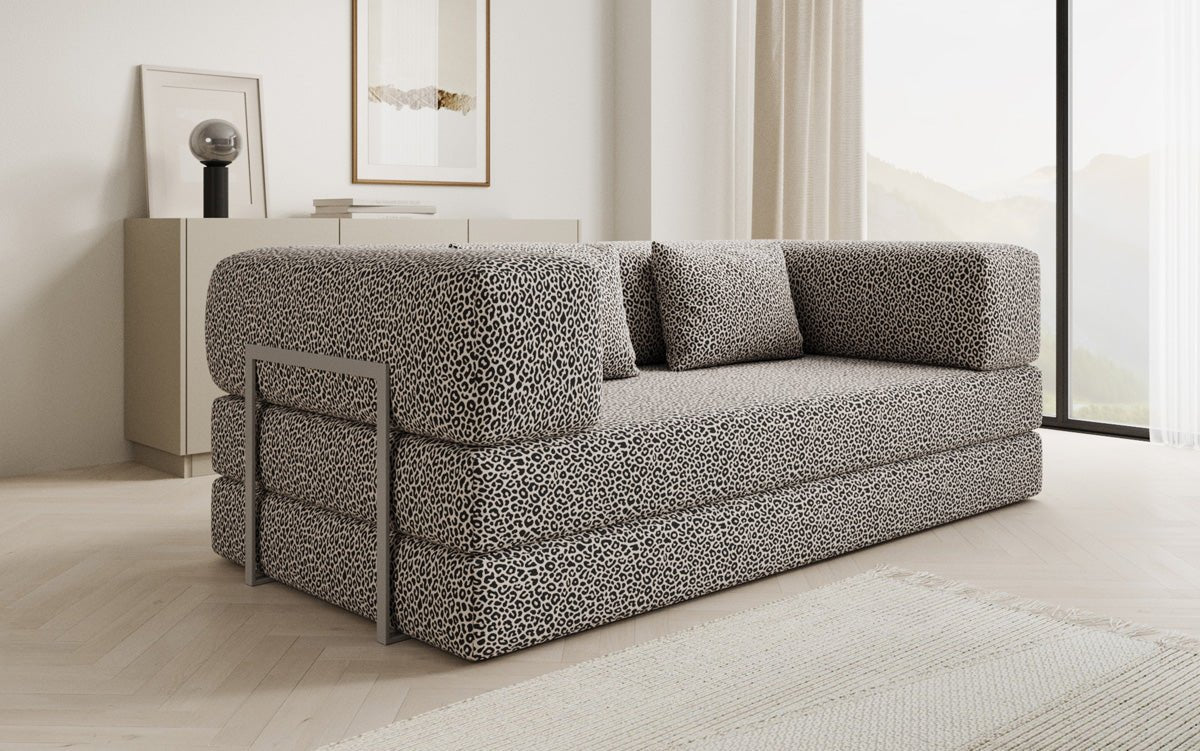 Designer Sofa Lazy 3 Sitzer im Wildmuster
