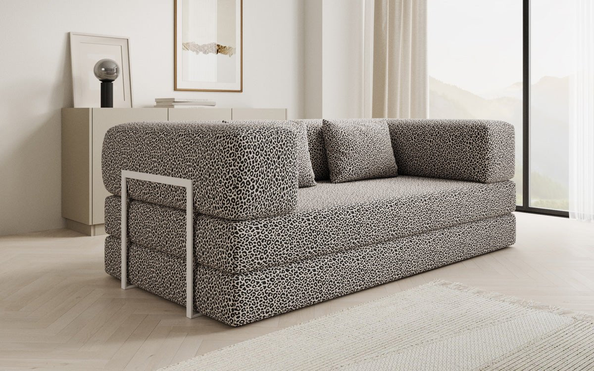 Designer Sofa Lazy 3 Sitzer im Wildmuster