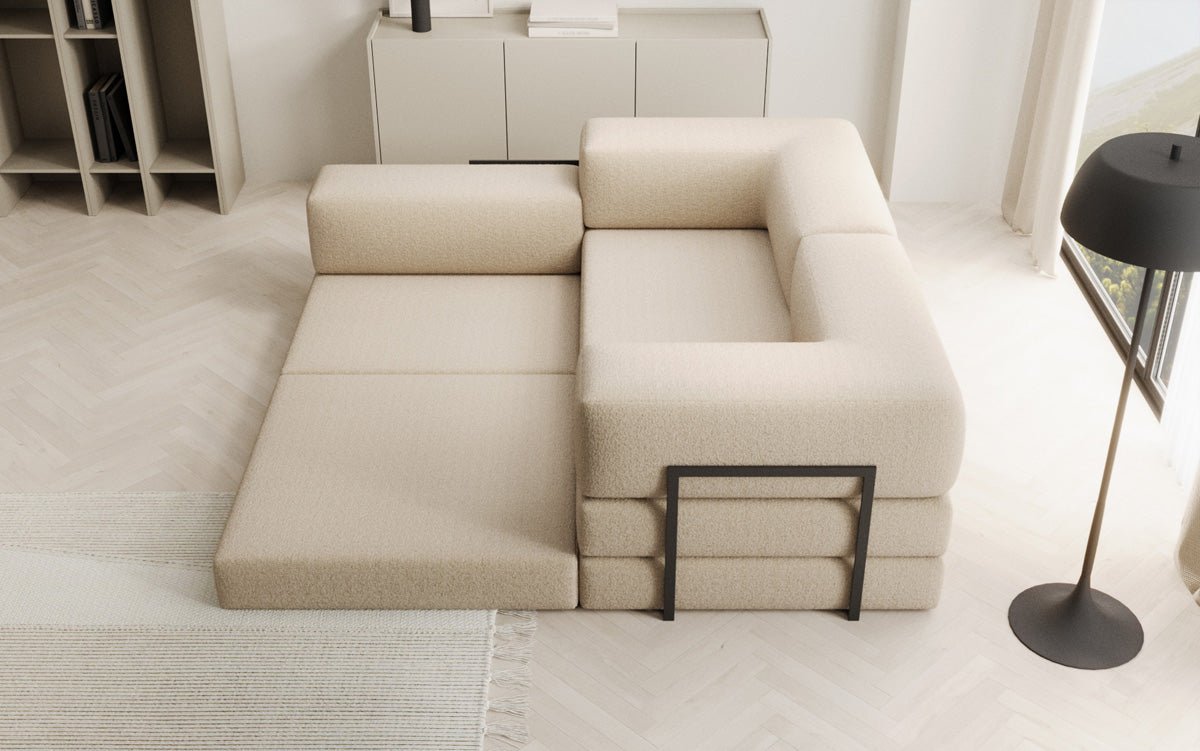 Designerbank Lazy L Mini in Bouclé