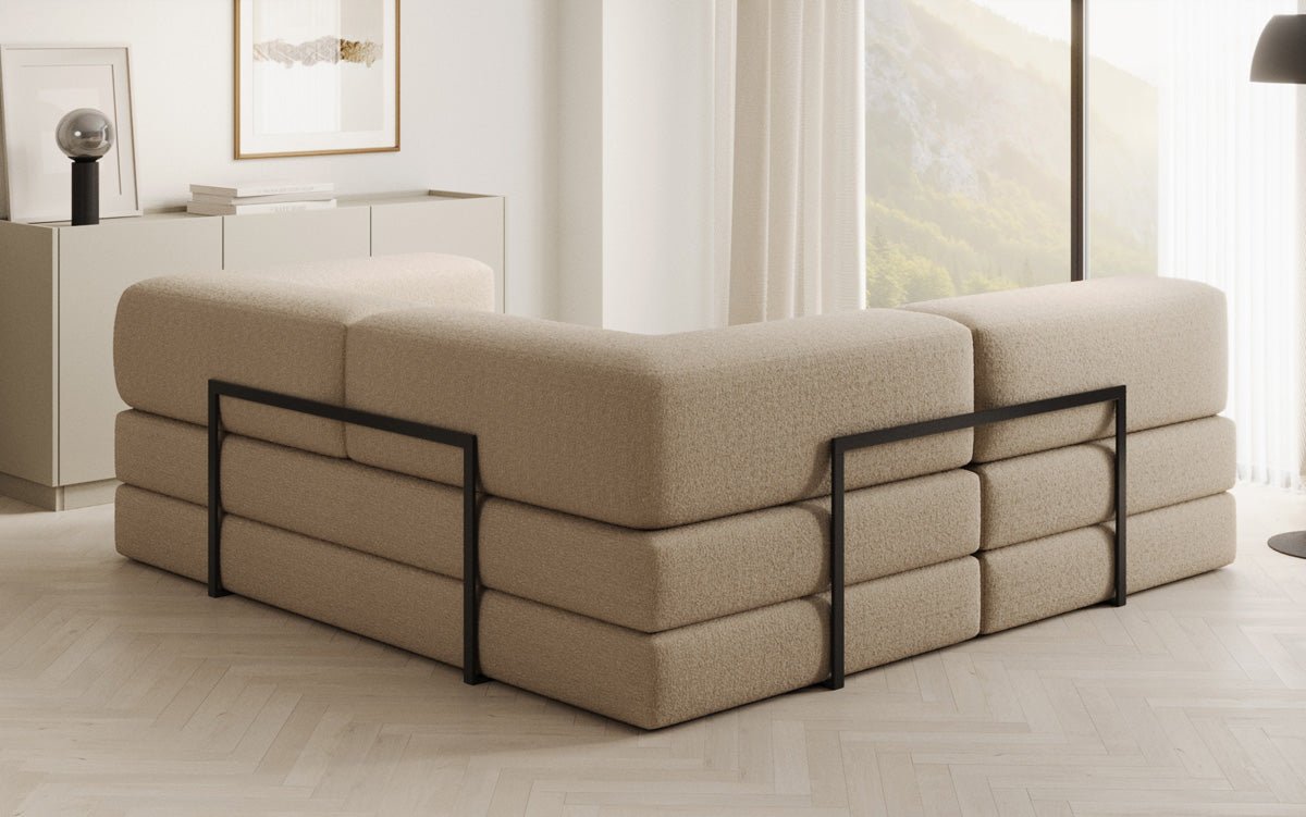 Designerbank Lazy L Mini in Bouclé