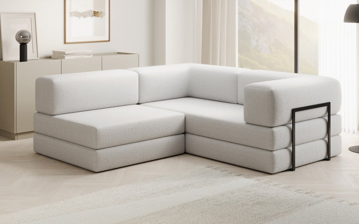 Designerbank Lazy L Mini in Bouclé