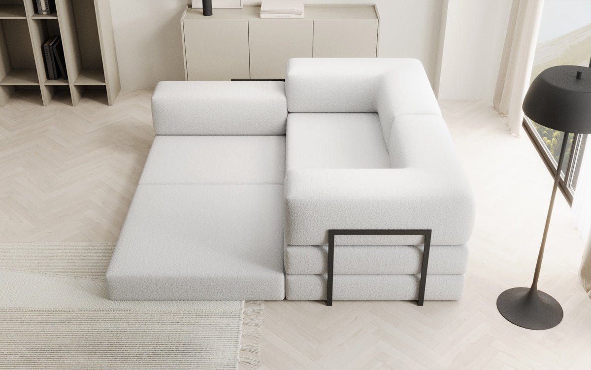 Designerbank Lazy L Mini in Bouclé