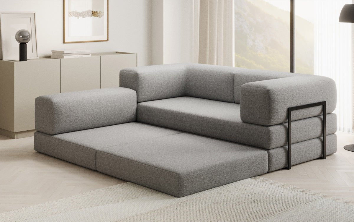 Designerbank Lazy L Mini in Bouclé