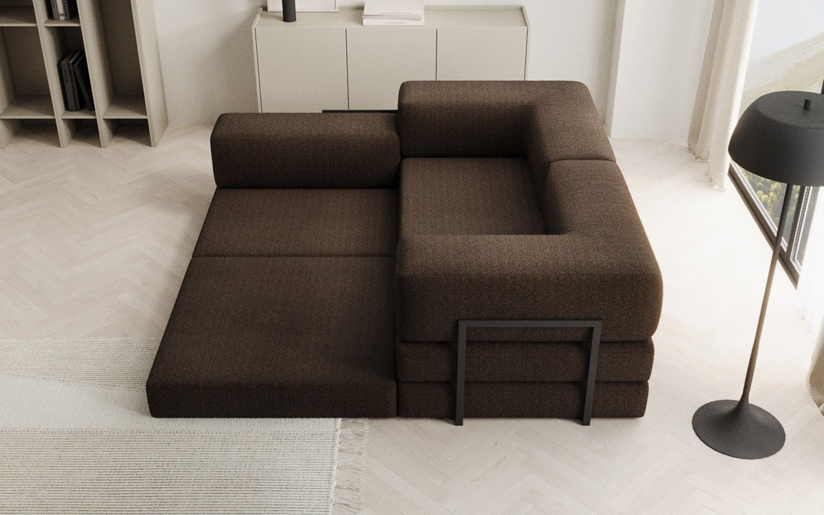 Designerbank Lazy L Mini in Bouclé