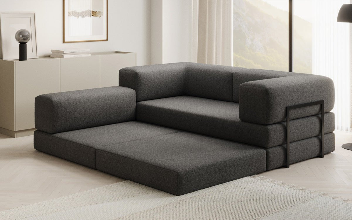 Designerbank Lazy L Mini in Bouclé