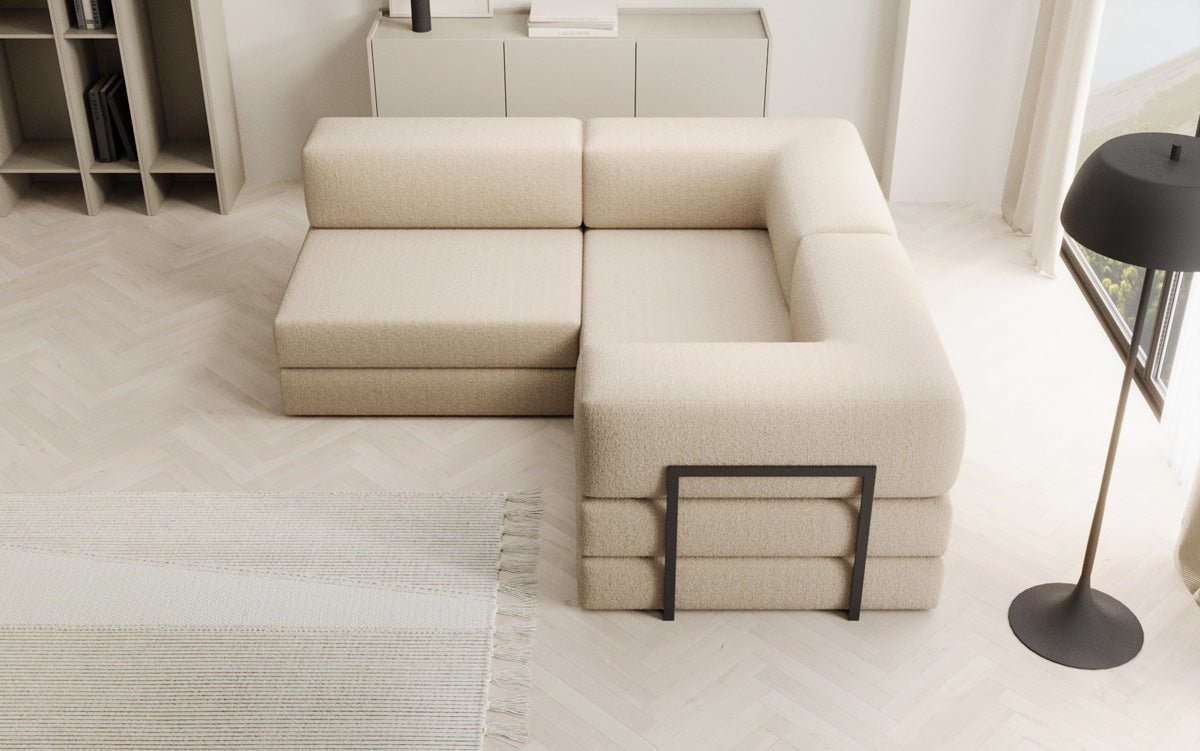 Designerbank Lazy L Mini in Bouclé