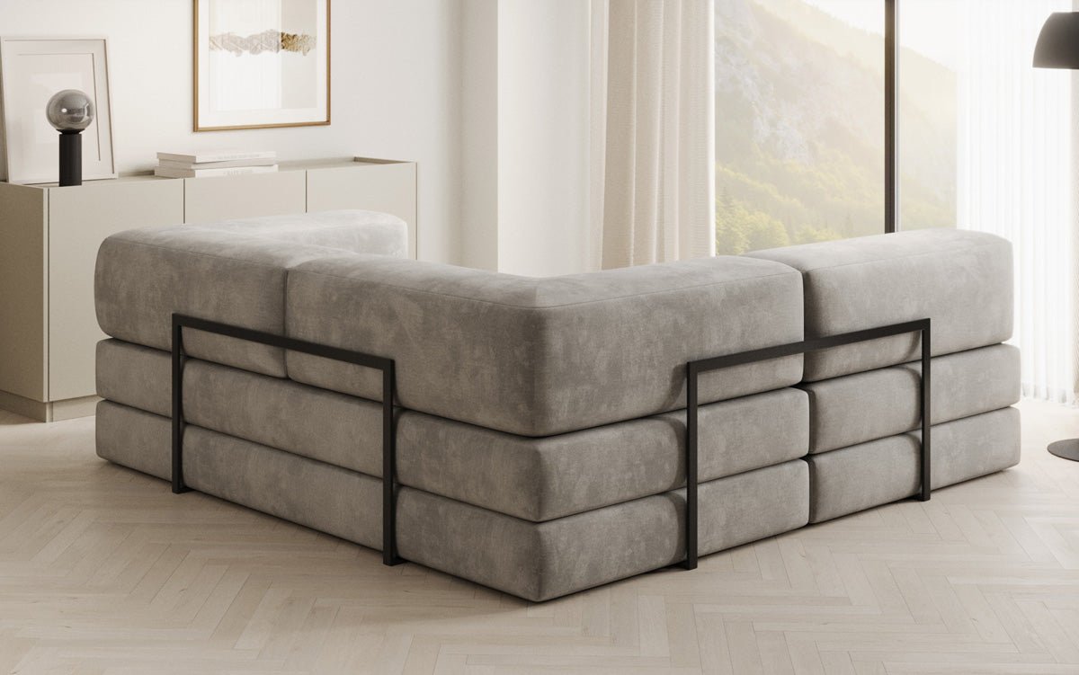 Designerbank Lazy L Mini in Fluweel