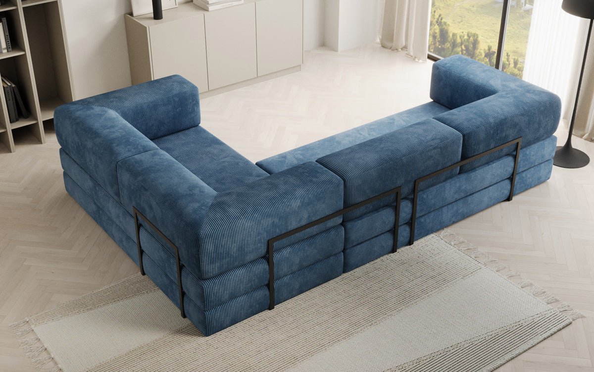 Designer Sofa Lazy L gesloten in Cord