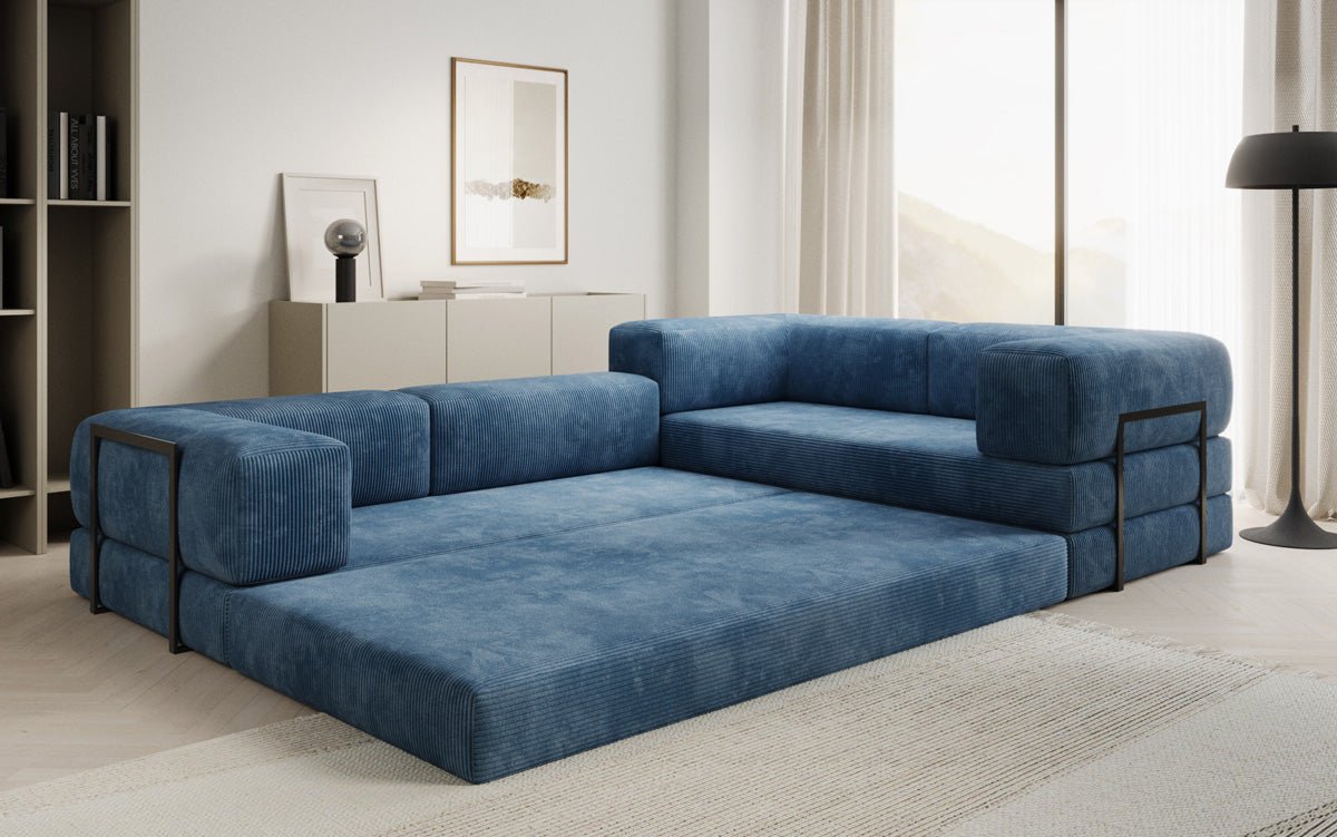 Designer Sofa Lazy L gesloten in Cord