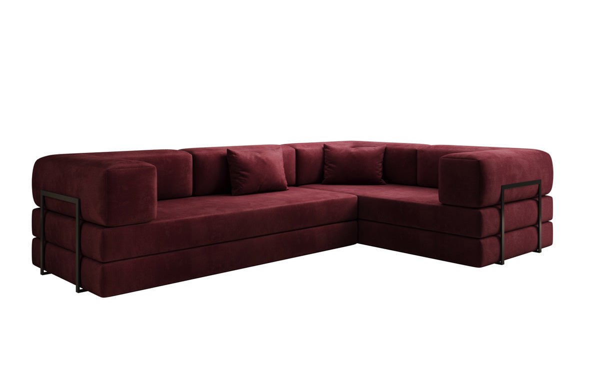 Designerbank Lazy L gesloten in Fluweel