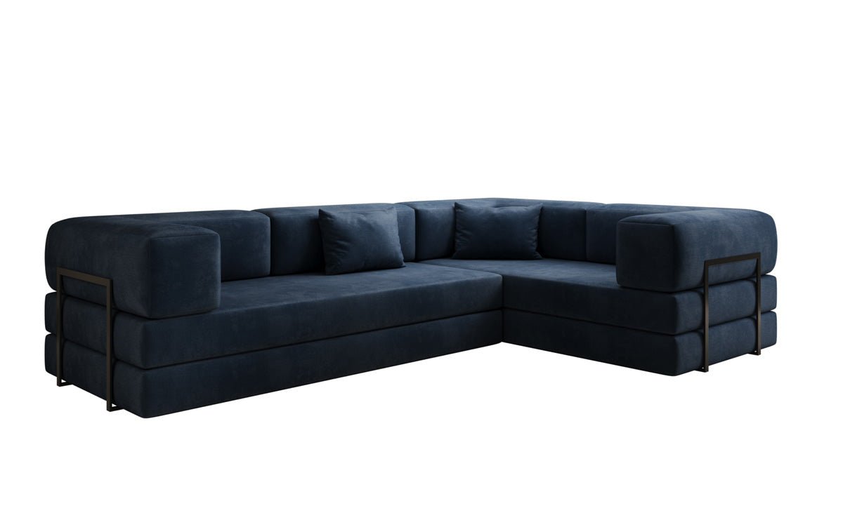 Designerbank Lazy L gesloten in Fluweel