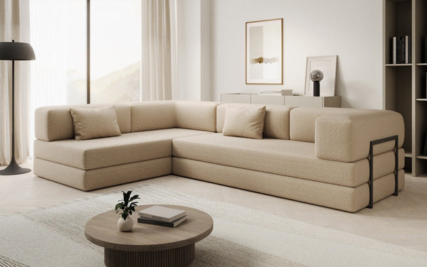 Designer-hoekbank Lazy in Bouclé