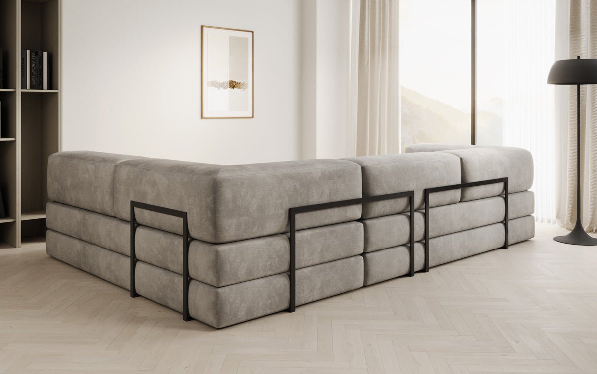 Designer Sofa Lazy L in Fluweel