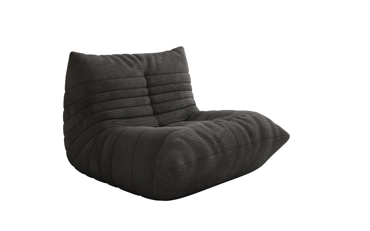 Designer Sofa-fauteuil Calmo in Ribstof