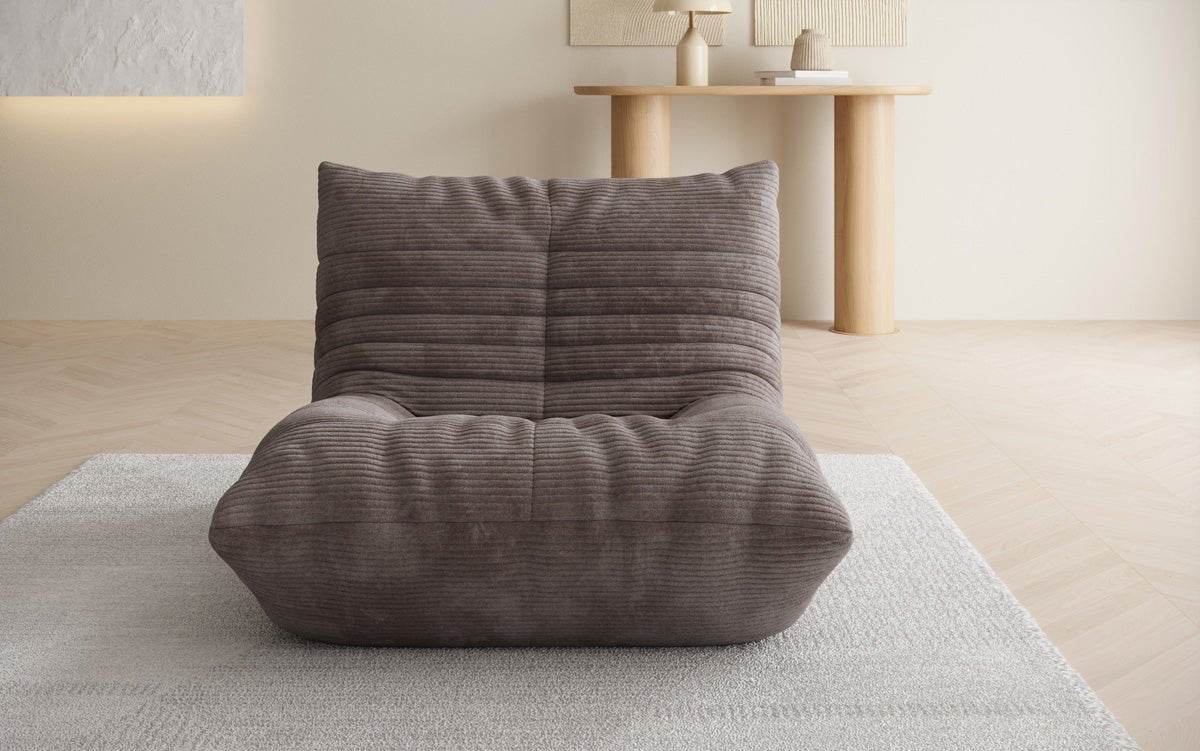 Designer Sofa-fauteuil Calmo in Ribstof