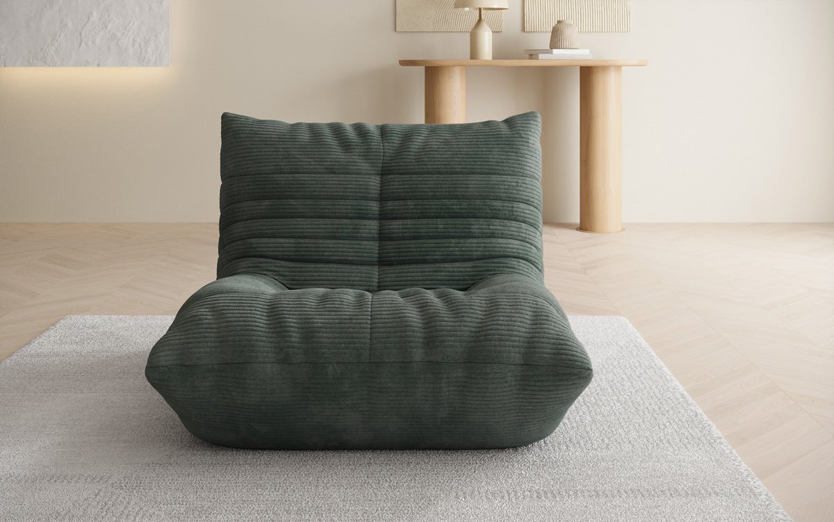 Designer Sofa-fauteuil Calmo in Ribstof