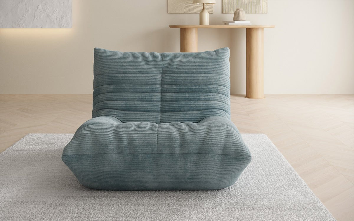 Designer Sofa-fauteuil Calmo in Ribstof