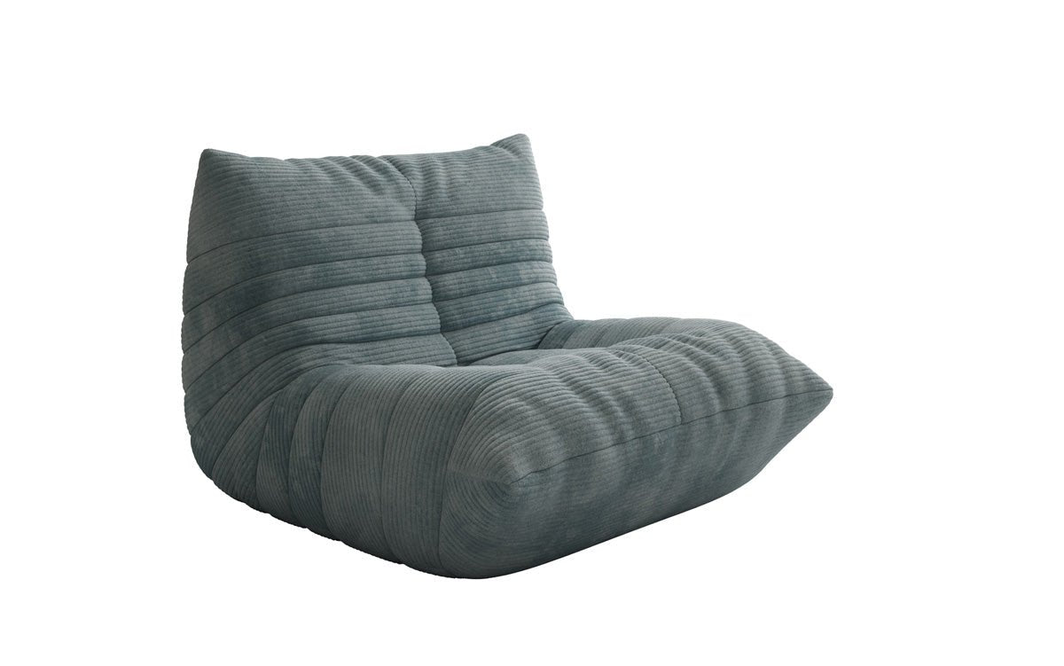 Designer Sofa-fauteuil Calmo in Ribstof