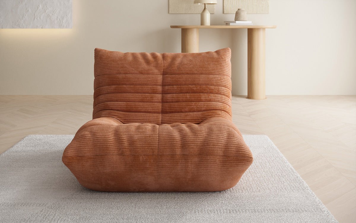 Designer Sofa-fauteuil Calmo in Ribstof