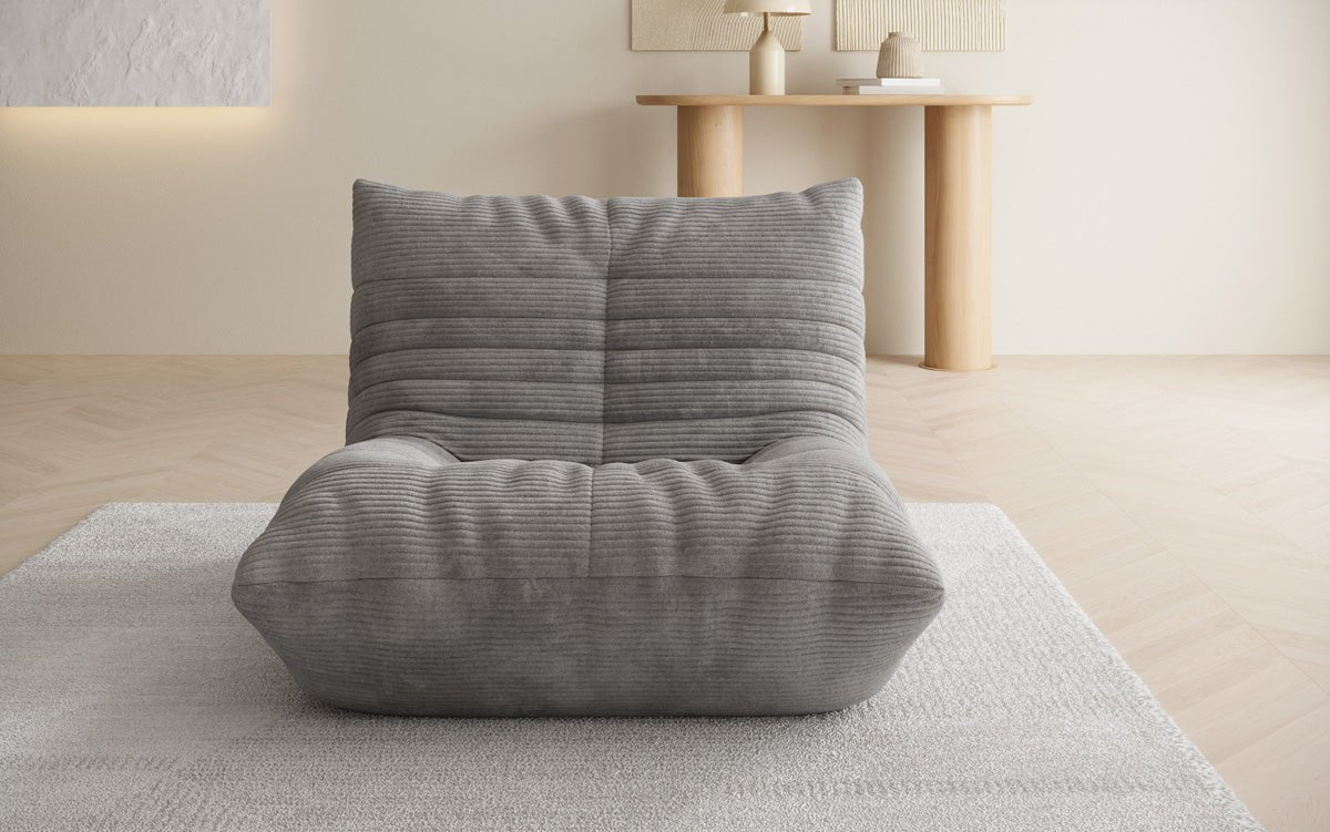 Designer Sofa-fauteuil Calmo in Ribstof