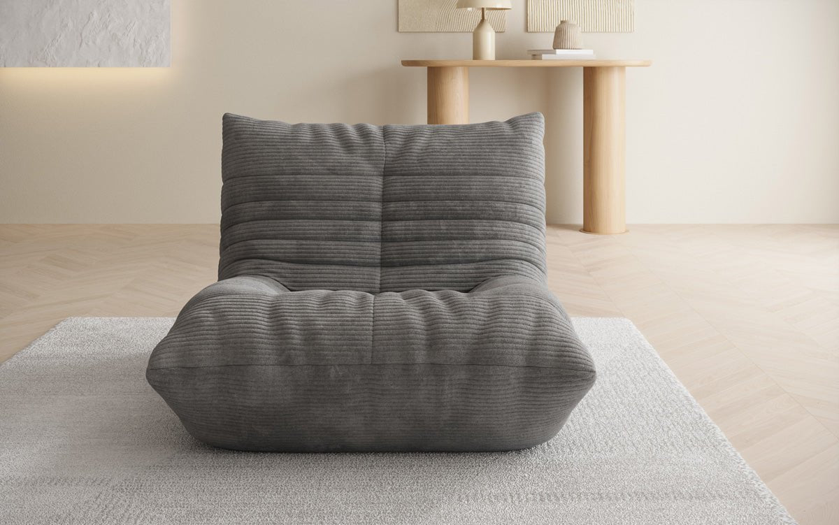 Designer Sofa-fauteuil Calmo in Ribstof