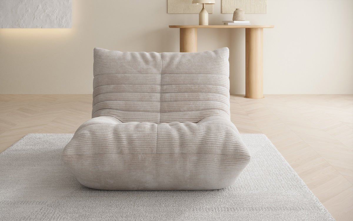 Designer Sofa-fauteuil Calmo in Ribstof