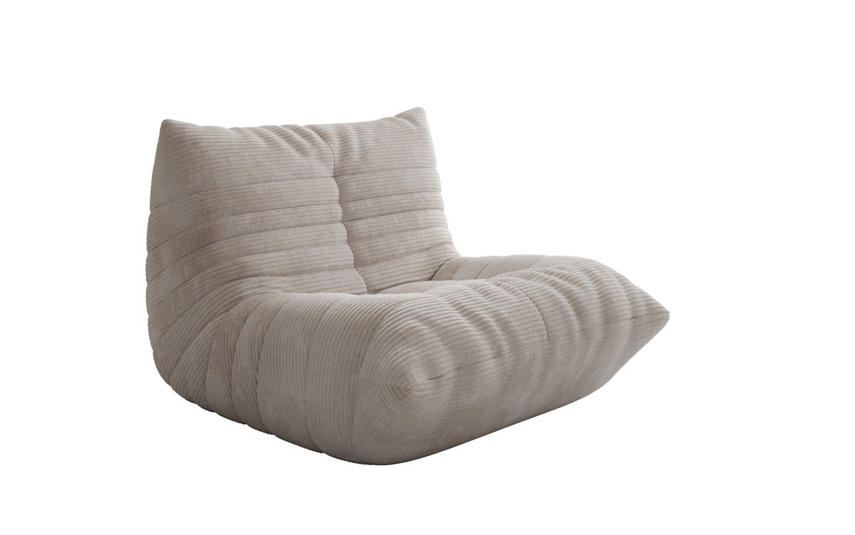 Designer Sofa-fauteuil Calmo in Ribstof