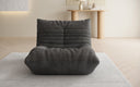 Designer Sofa-fauteuil Calmo in Ribstof