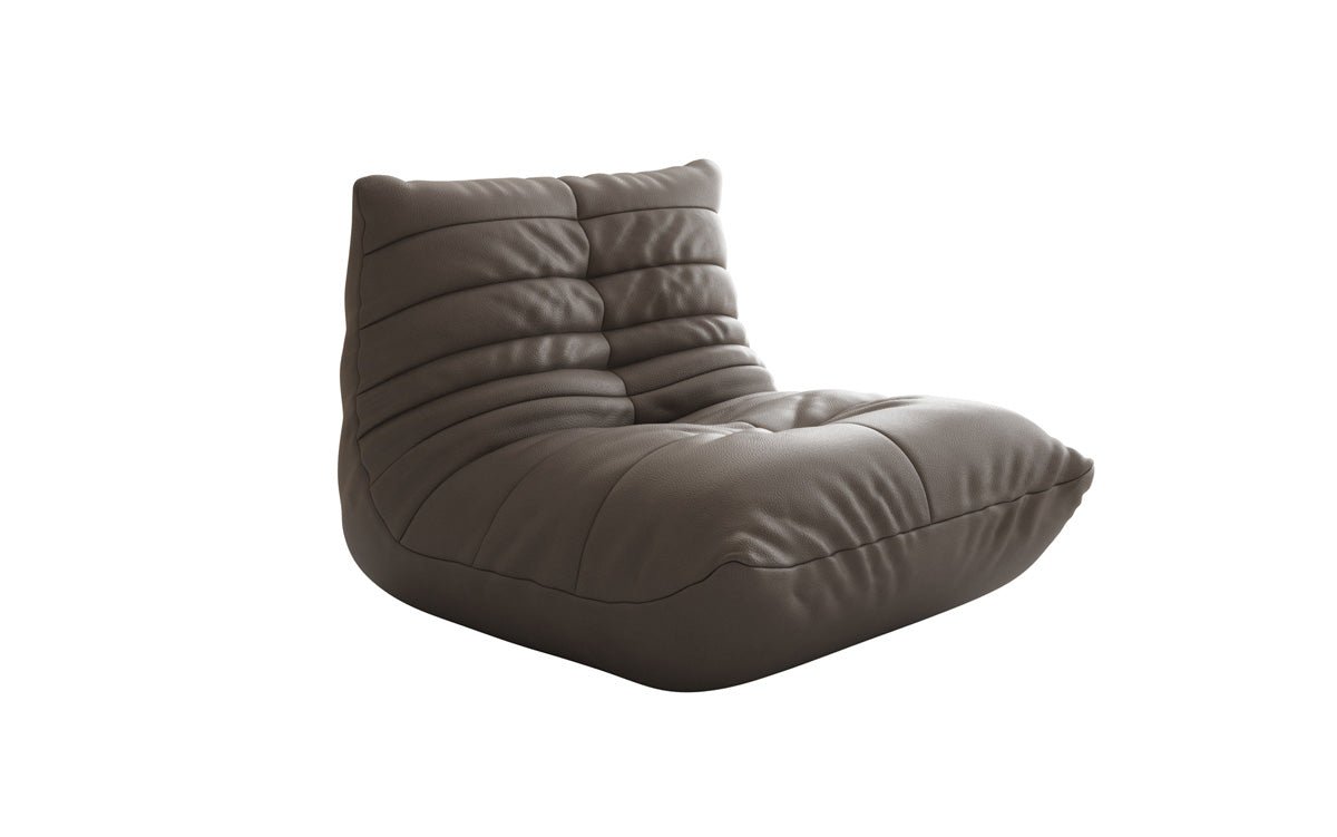 Designer bank-fauteuil Calmo van echt leer