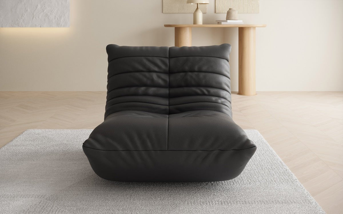 Designer bank-fauteuil Calmo van echt leer