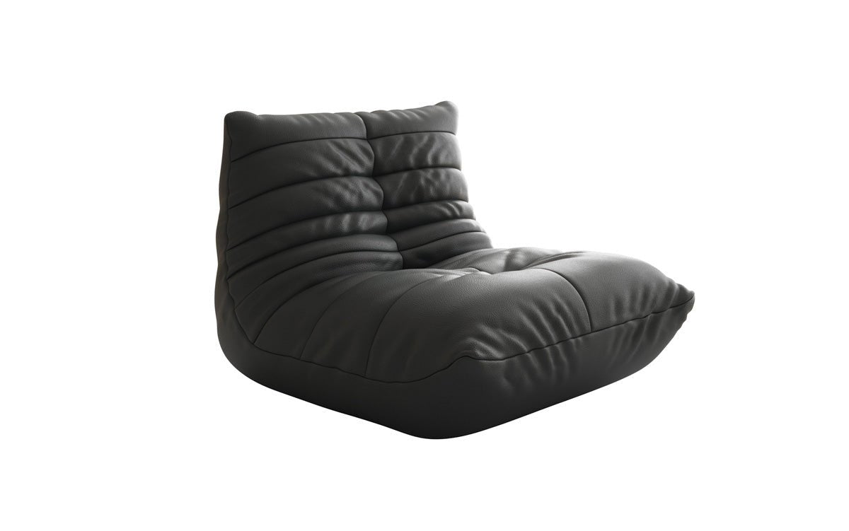 Designer bank-fauteuil Calmo van echt leer