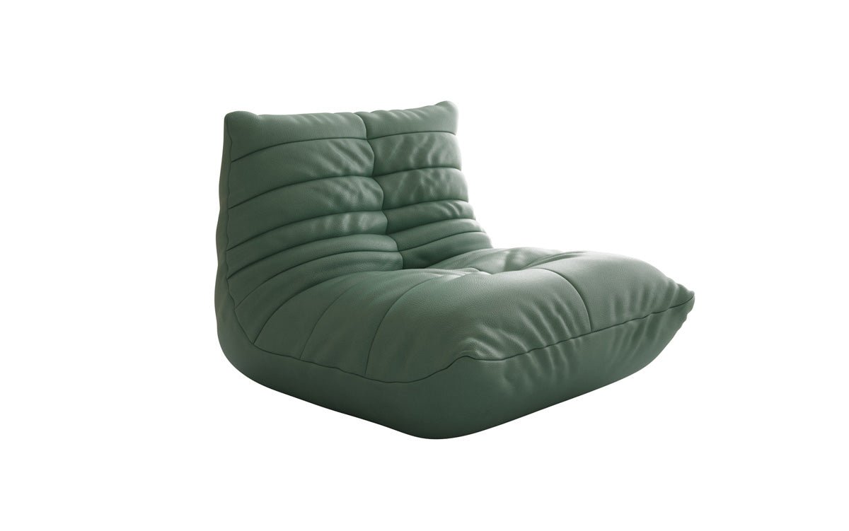 Designer bank-fauteuil Calmo van echt leer