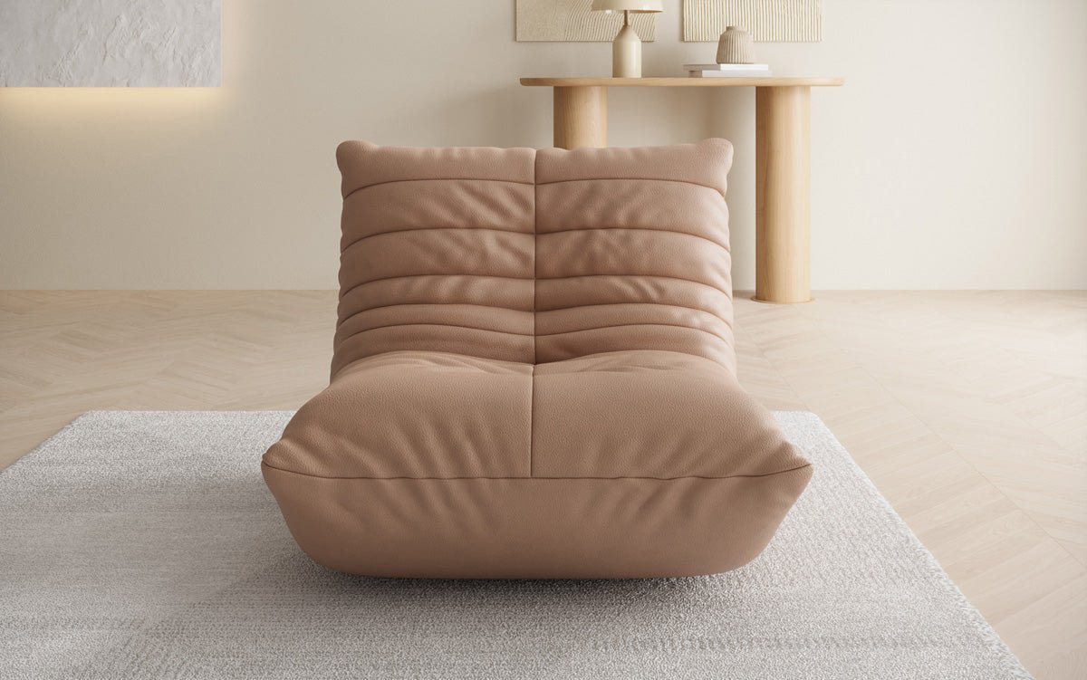 Designer bank-fauteuil Calmo van echt leer