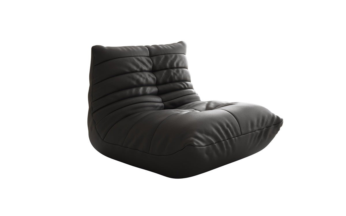 Designer bank-fauteuil Calmo van echt leer