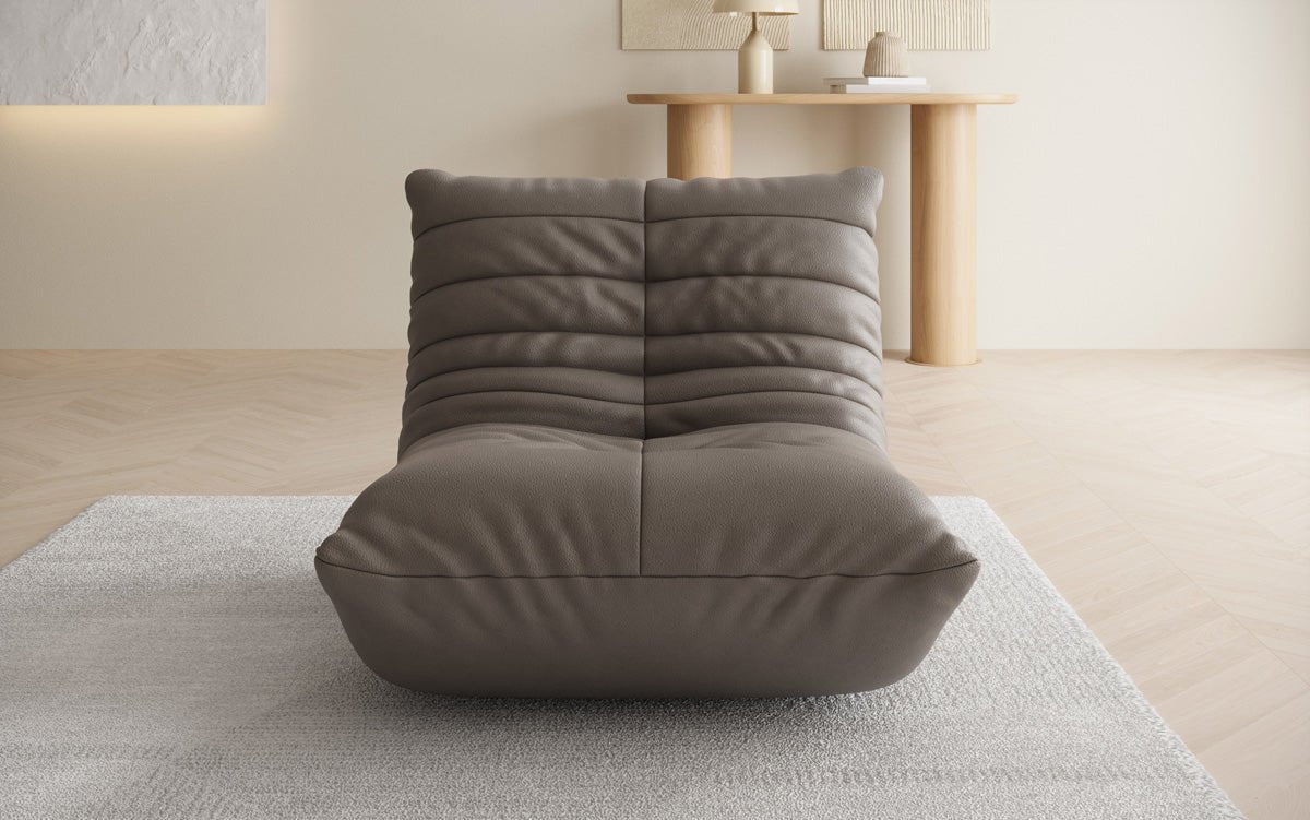 Designer bank-fauteuil Calmo van echt leer