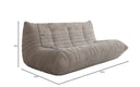 Designer 3-zits bank Calmo in Ribstof