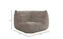 Designer Eckmodul Sofa-Sessel Calmo in Ribstof
