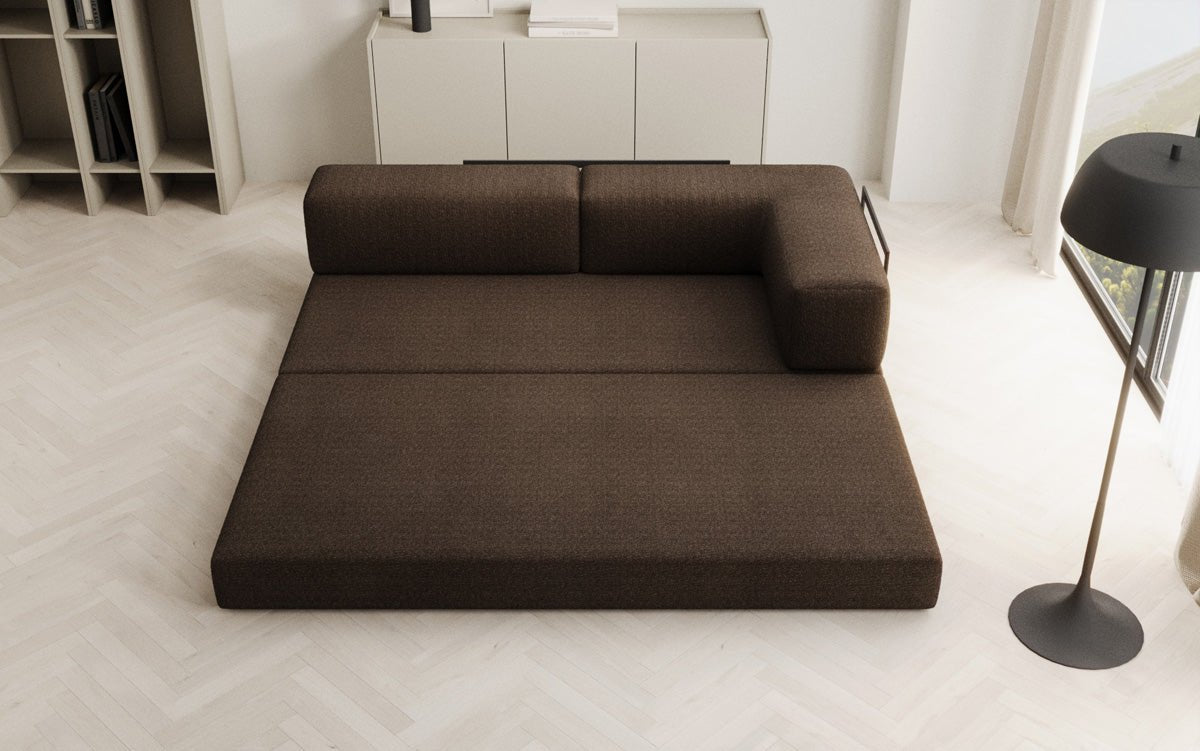 Designerbank/Chaise Longue Lazy in Bouclé