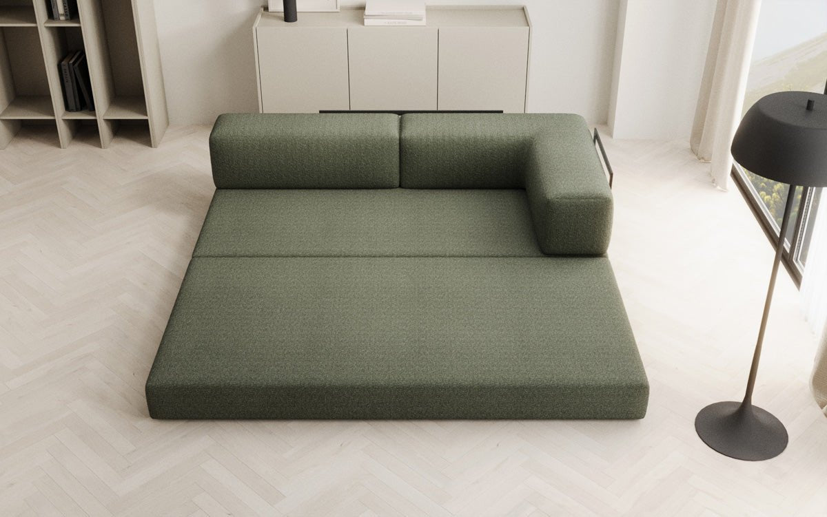 Designerbank/Chaise Longue Lazy in Bouclé