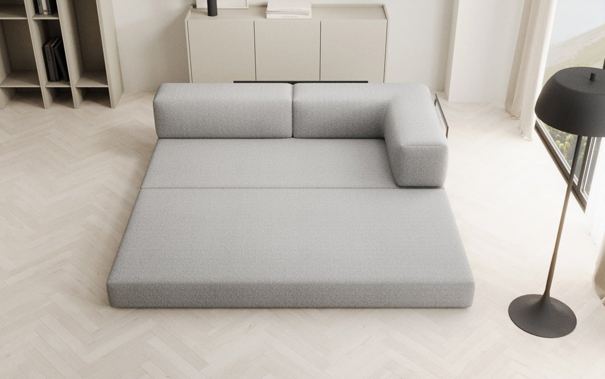 Designerbank/Chaise Longue Lazy in Bouclé