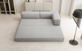 Designer Sofa/Chaise Longue Lazy in Bouclé