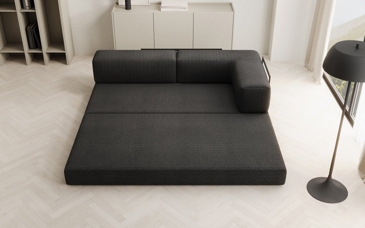 Designerbank/Chaise Longue Lazy in Bouclé