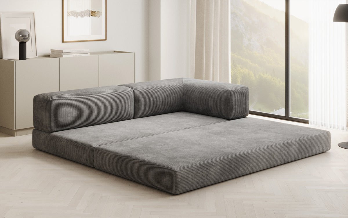 Designbank/Chaise Longue Lazy in Ribstof