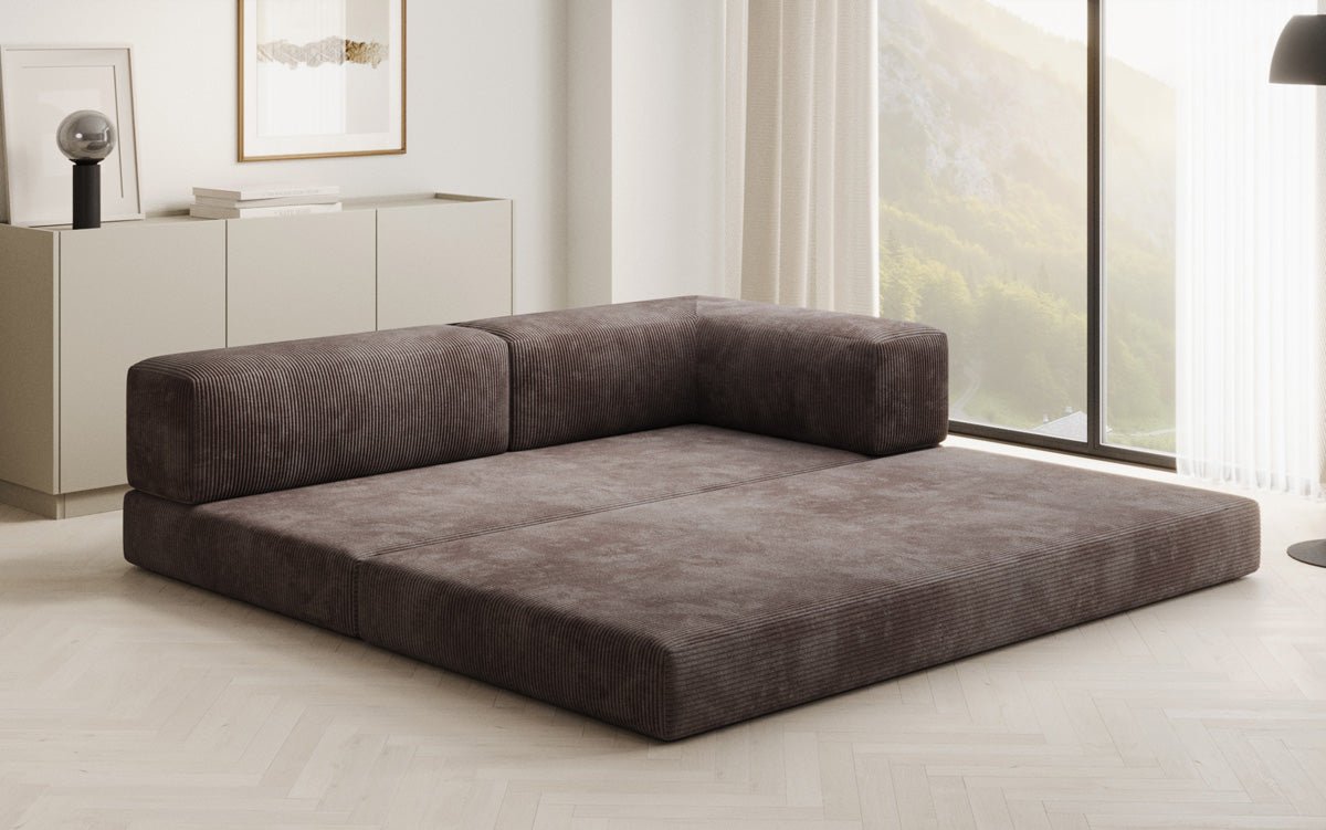 Designbank/Chaise Longue Lazy in Ribstof