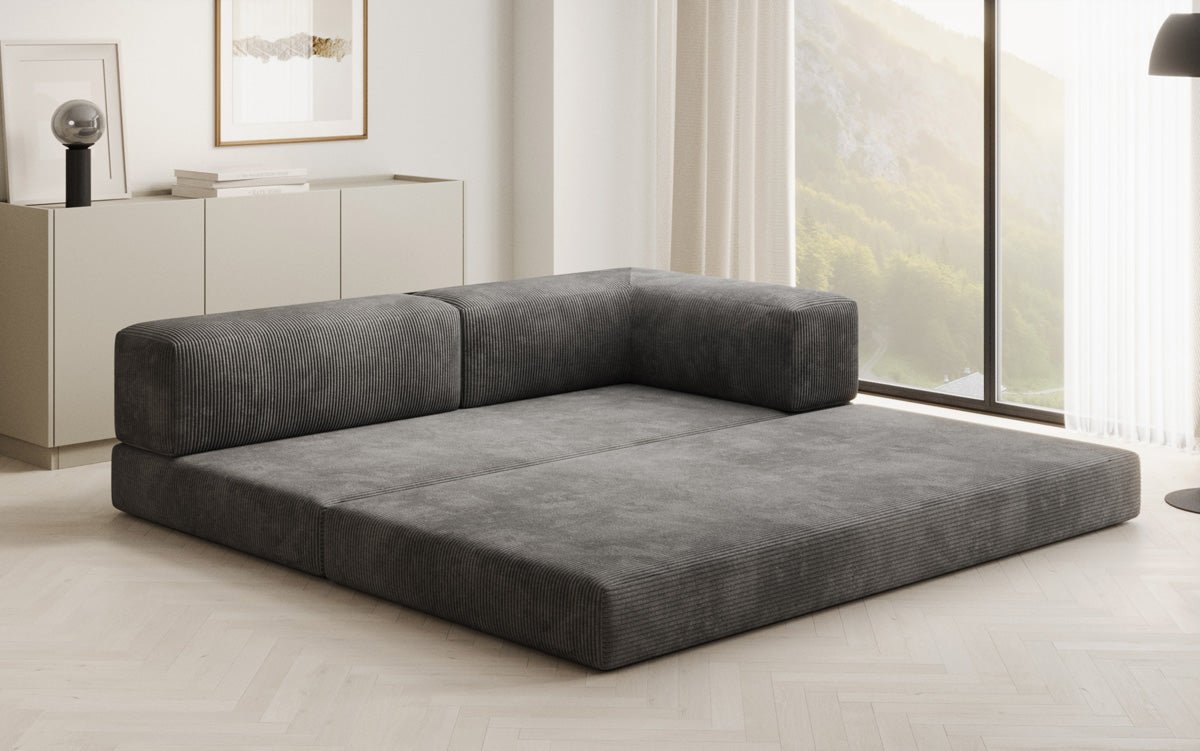 Designbank/Chaise Longue Lazy in Ribstof
