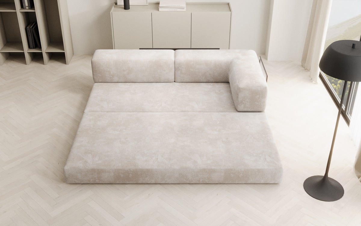 Designbank/Chaise Longue Lazy in Ribstof